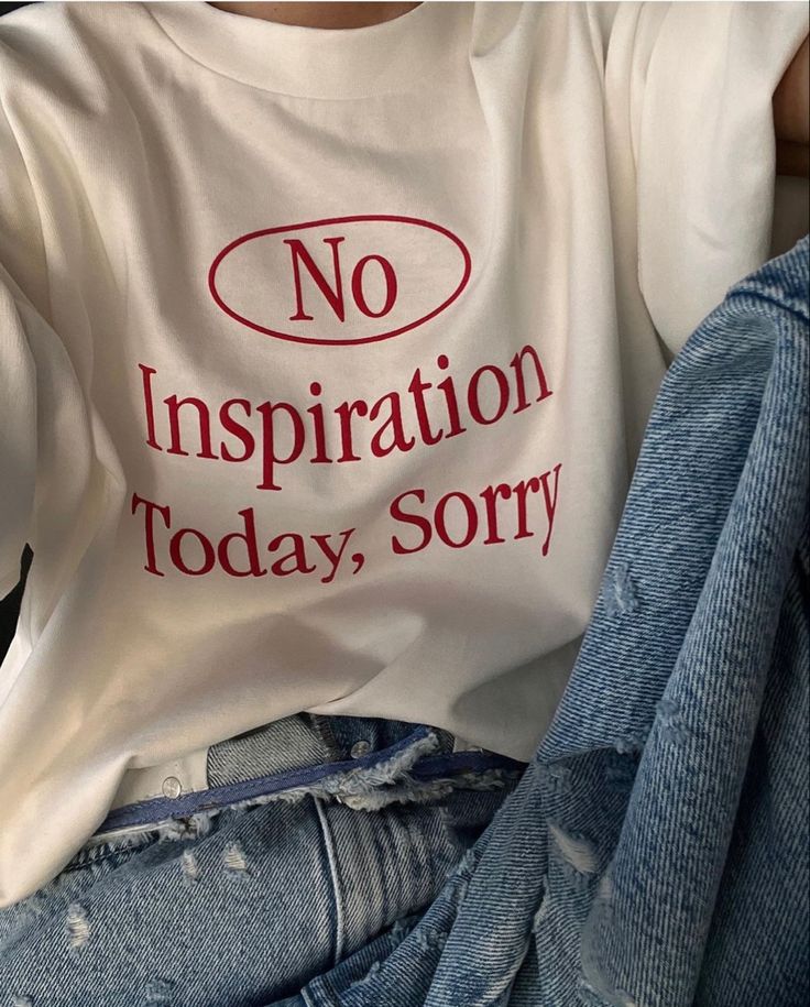 Polera Polera No Inspiration Today, Sorry Negra