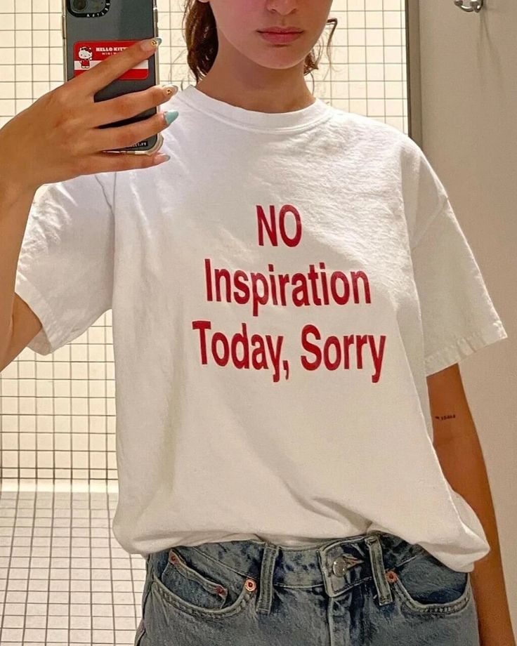 Polera Polera No Inspiration Today, Sorry Negra