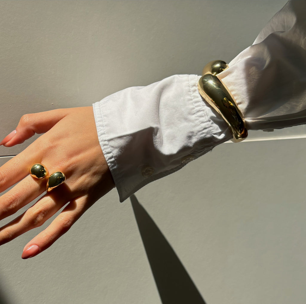 Maxi brazalete ajustable Dorado