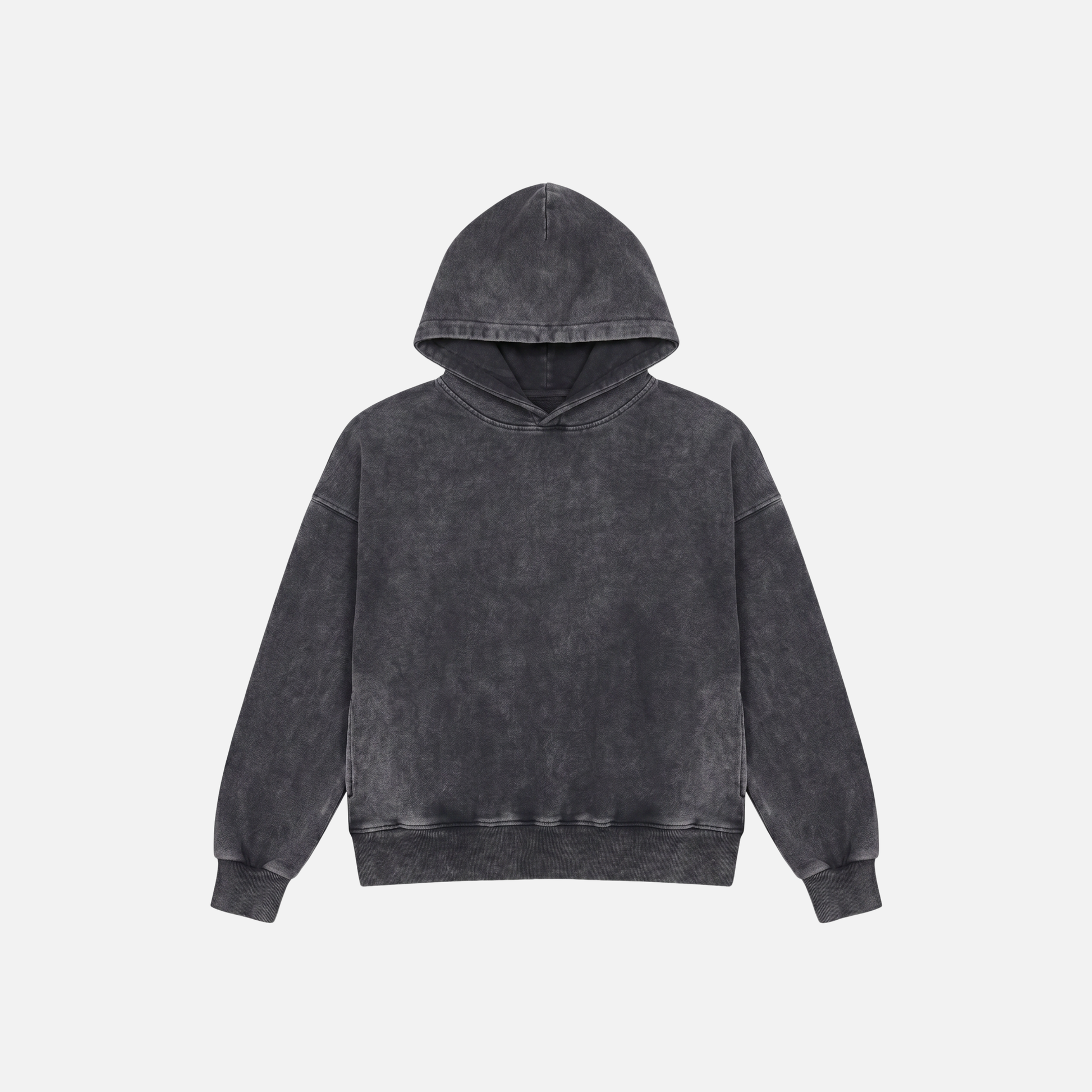 Poleron gris con gorro desgastado estrella en espalda