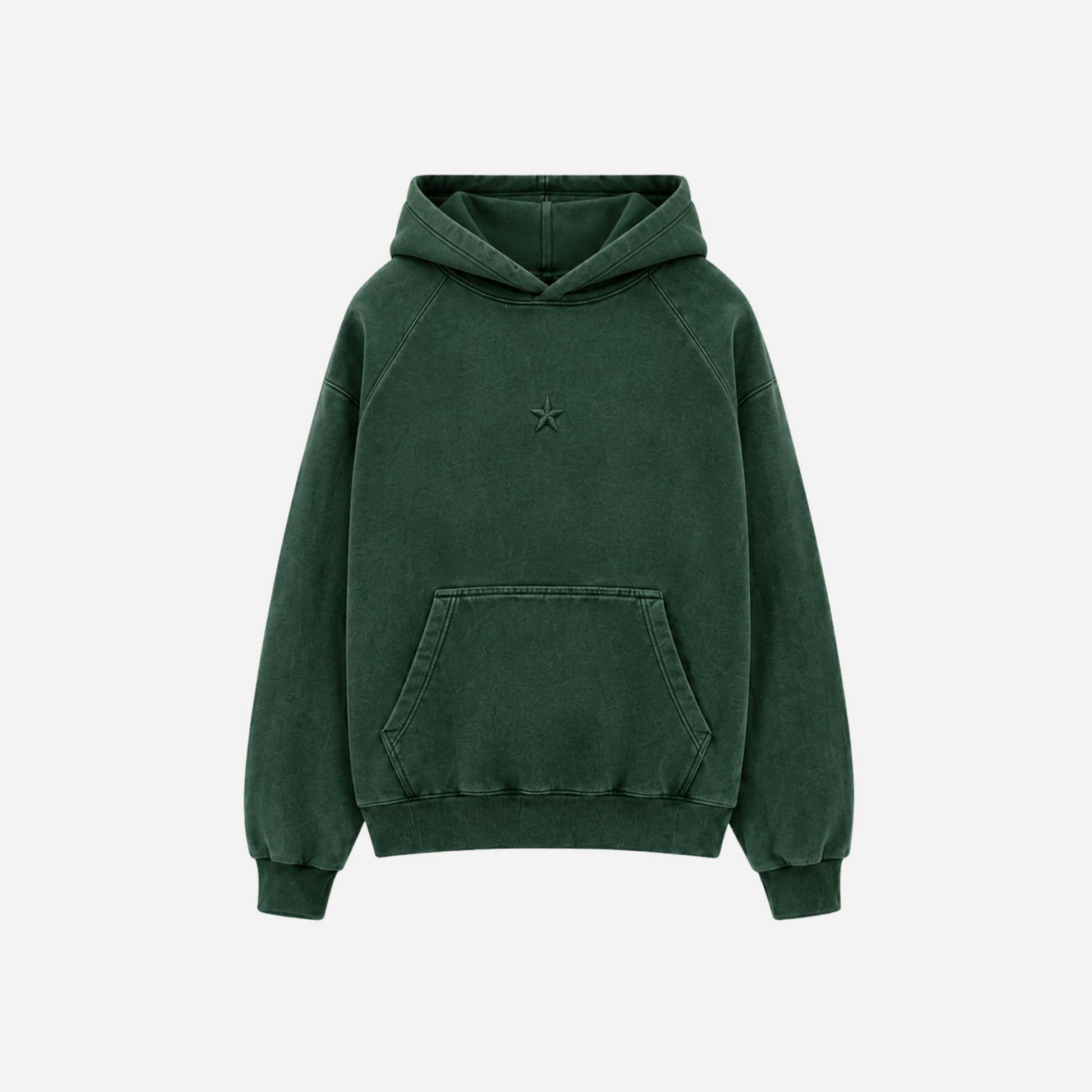 Poleron verde desgastado maxi estrella - Boxy