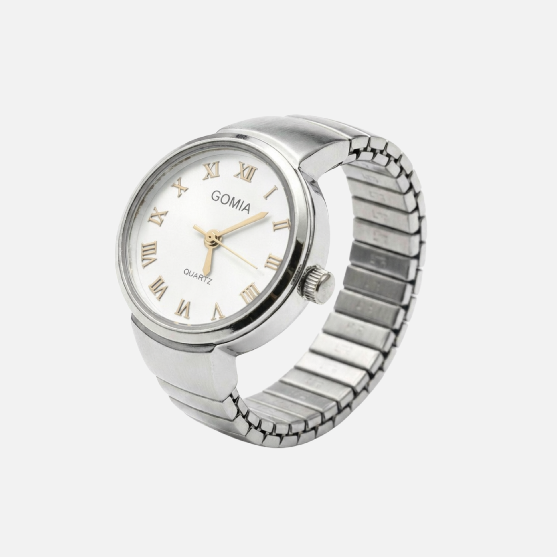 Anillo Reloj Blanco correa ajustable acero Inox