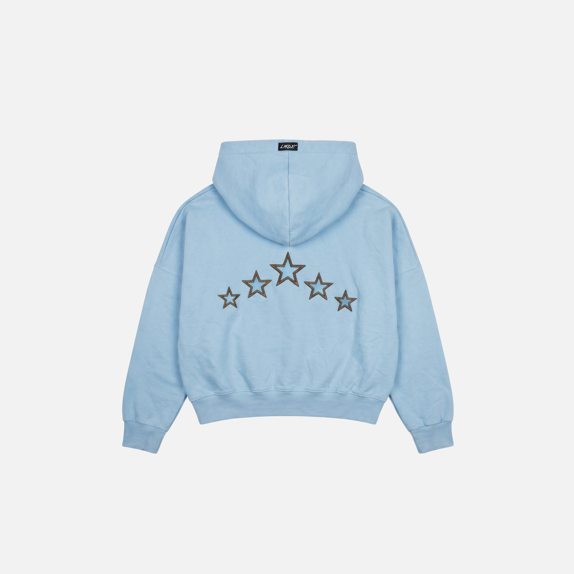 Hoodie 5 Estrellas – Boxy Fit Baby Blue