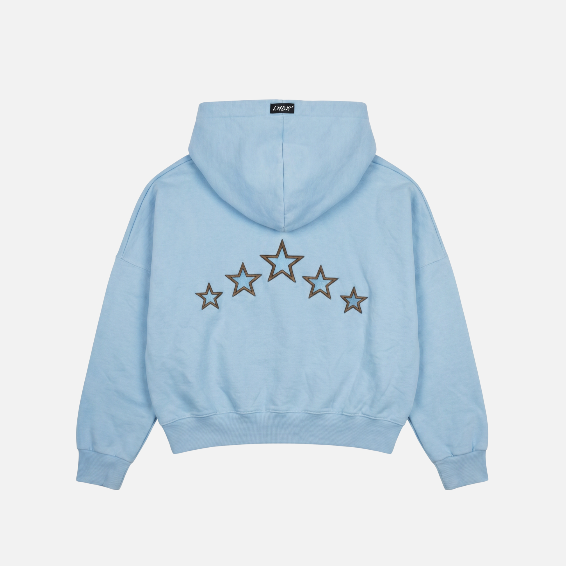 Hoodie 5 Estrellas – Boxy Fit Baby Blue