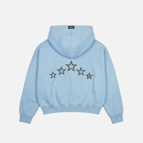 Hoodie 5 Estrellas – Boxy Fit Baby Blue