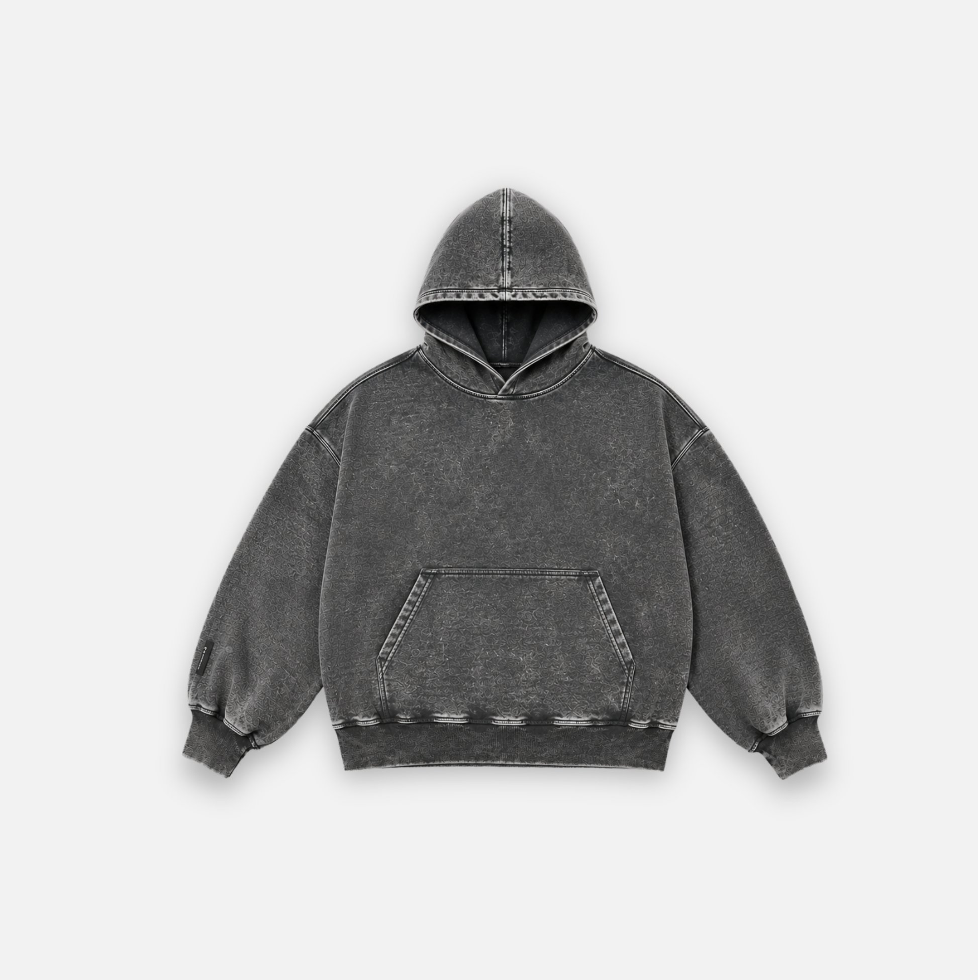 Hoodie Icon ★:  canguro desgastado con estrella en espalda