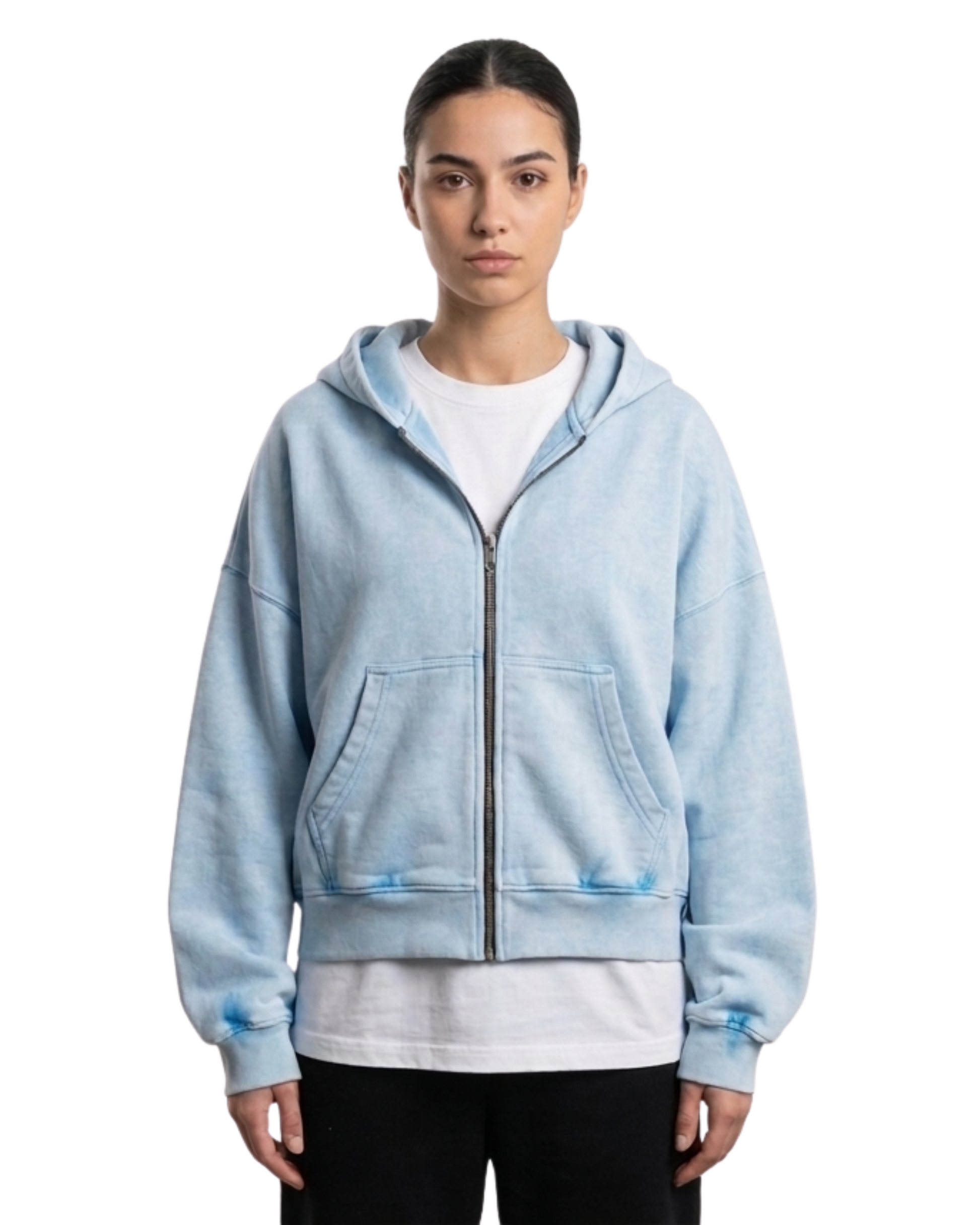 Hoodie 5 Estrellas – Boxy Fit Baby Blue