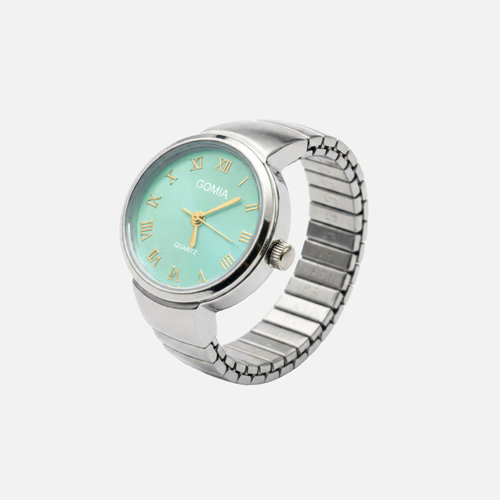 Anillo Reloj Celeste correa ajustable acero Inox