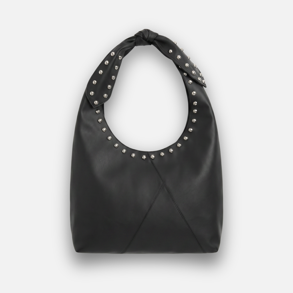 Bolso Ribbon Negro Vegano con Tachas