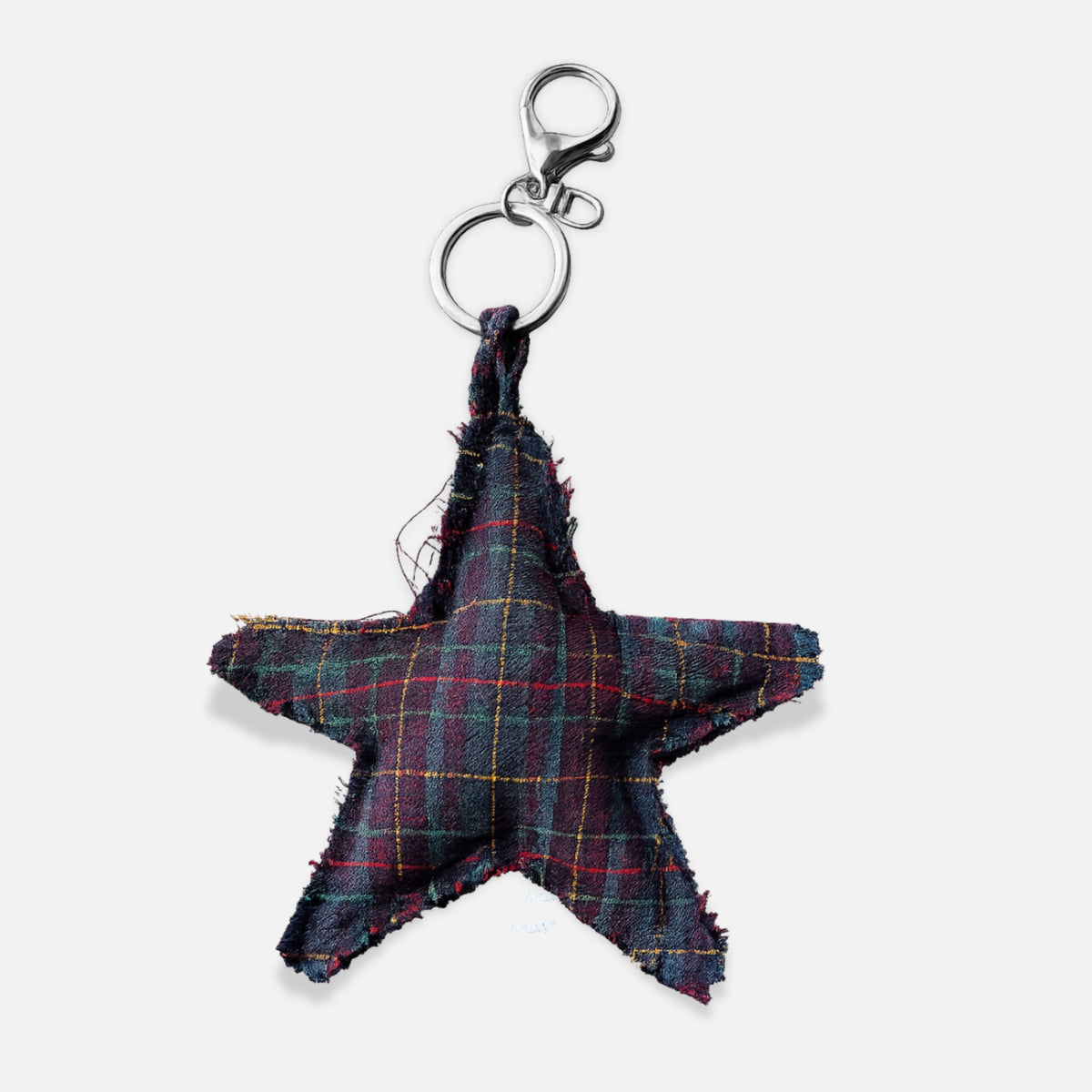 Llavero estrella tela Tartan Multicolor