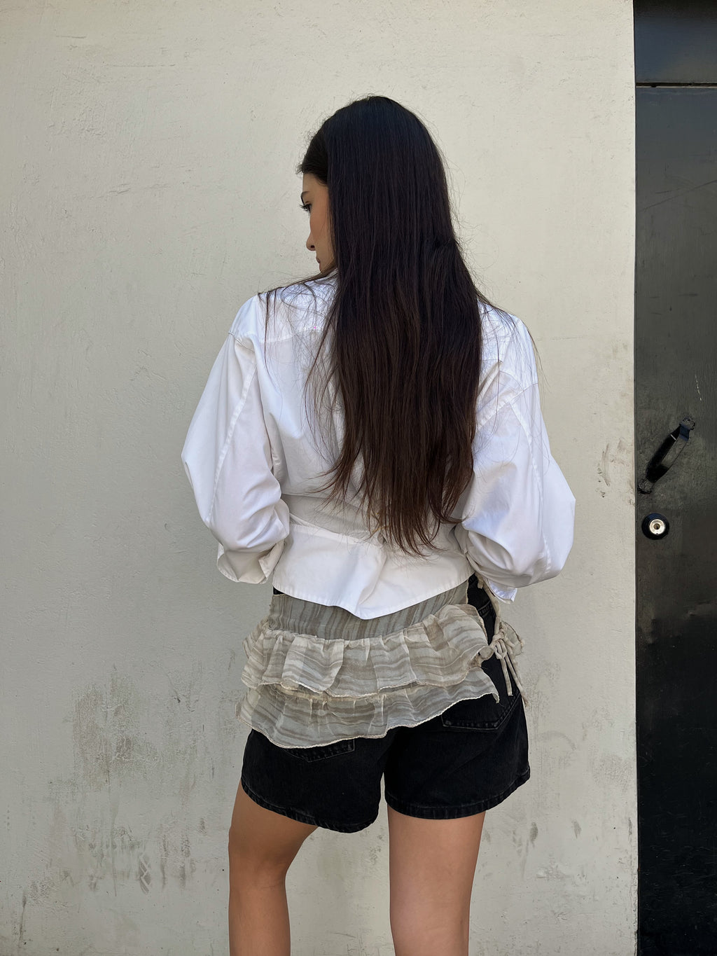 Sobre falda jaspeada