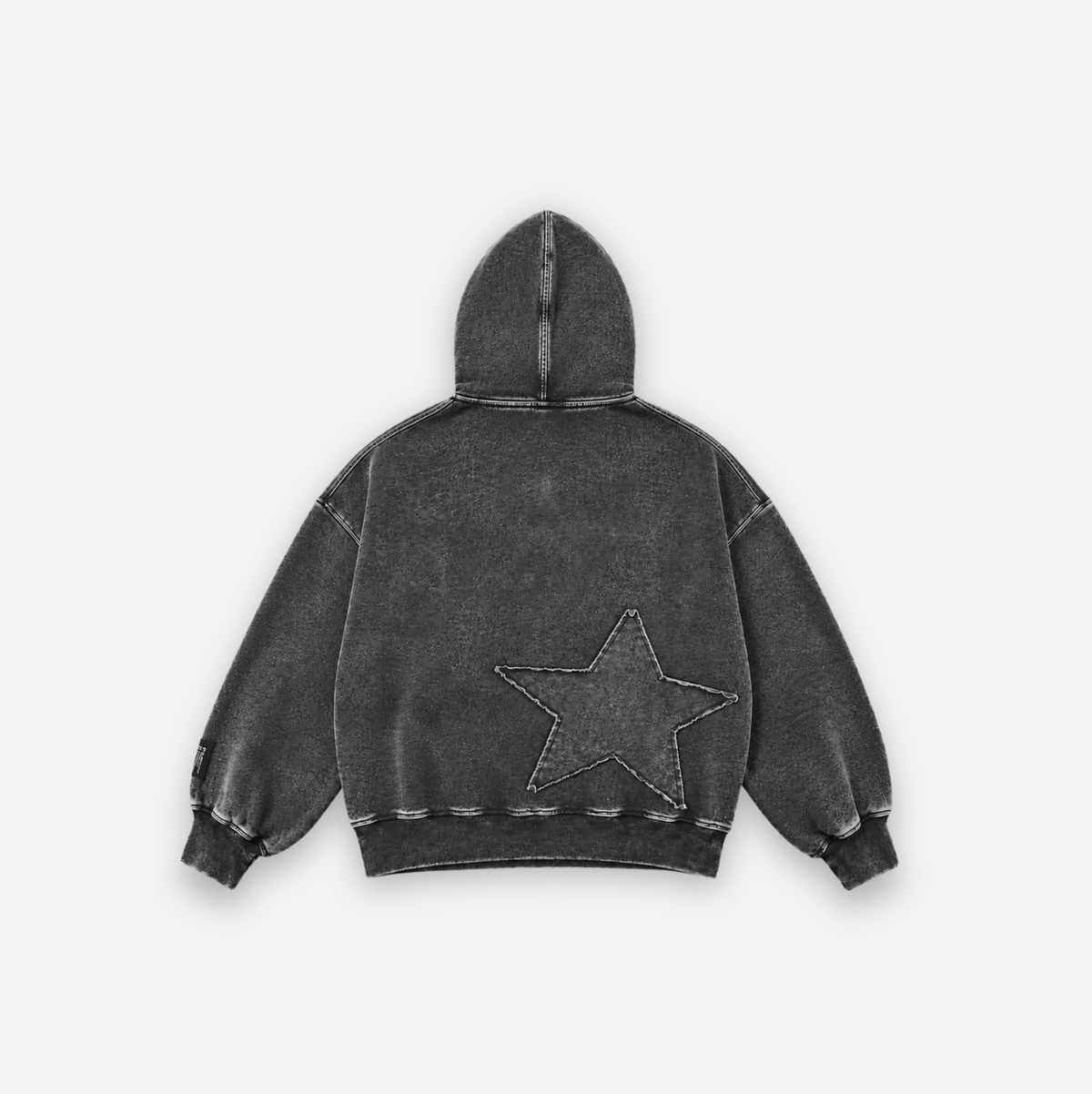 Hoodie Icon ★: cierre desgastado con estrella en espalda