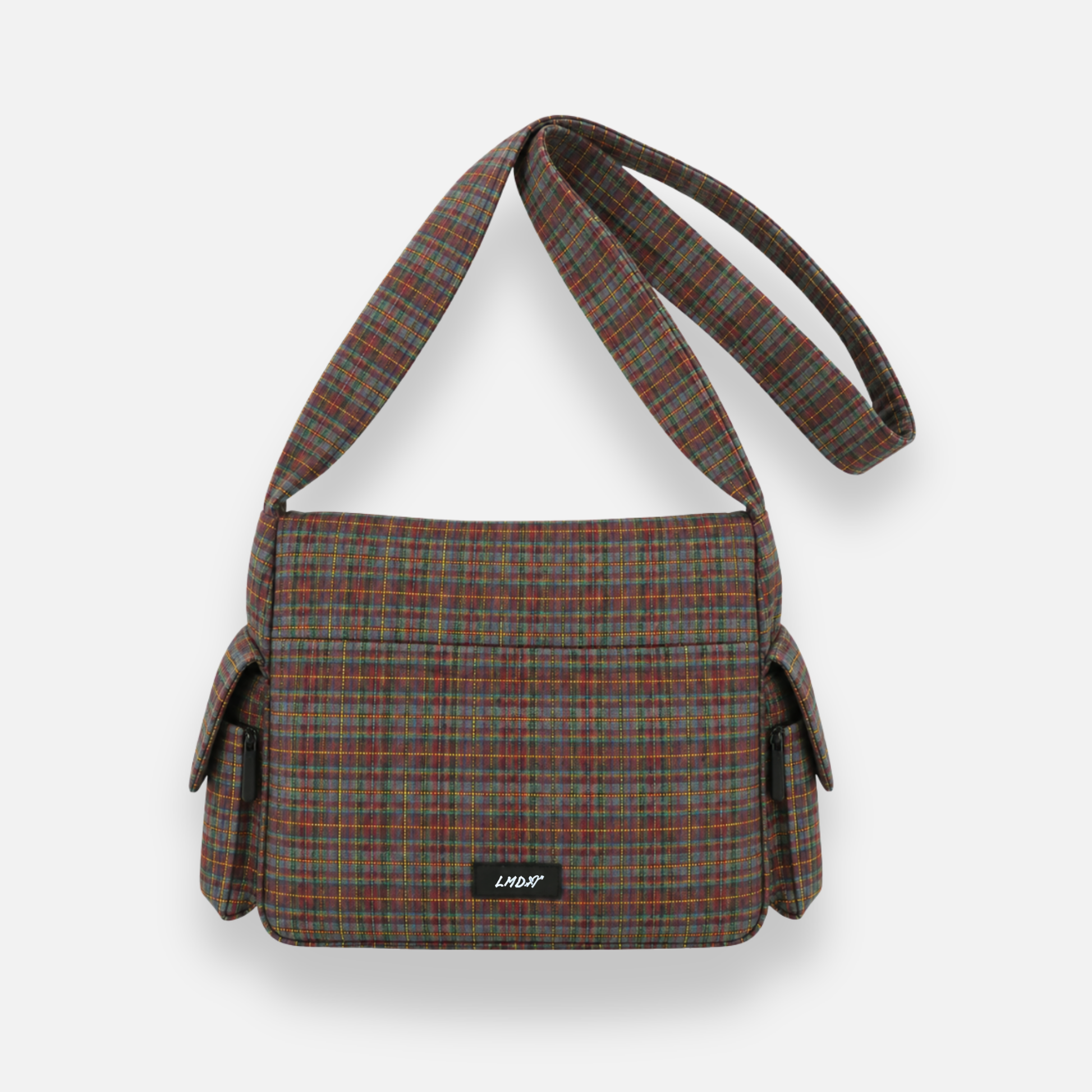 Crossbody cargo bag tartán multicolor
