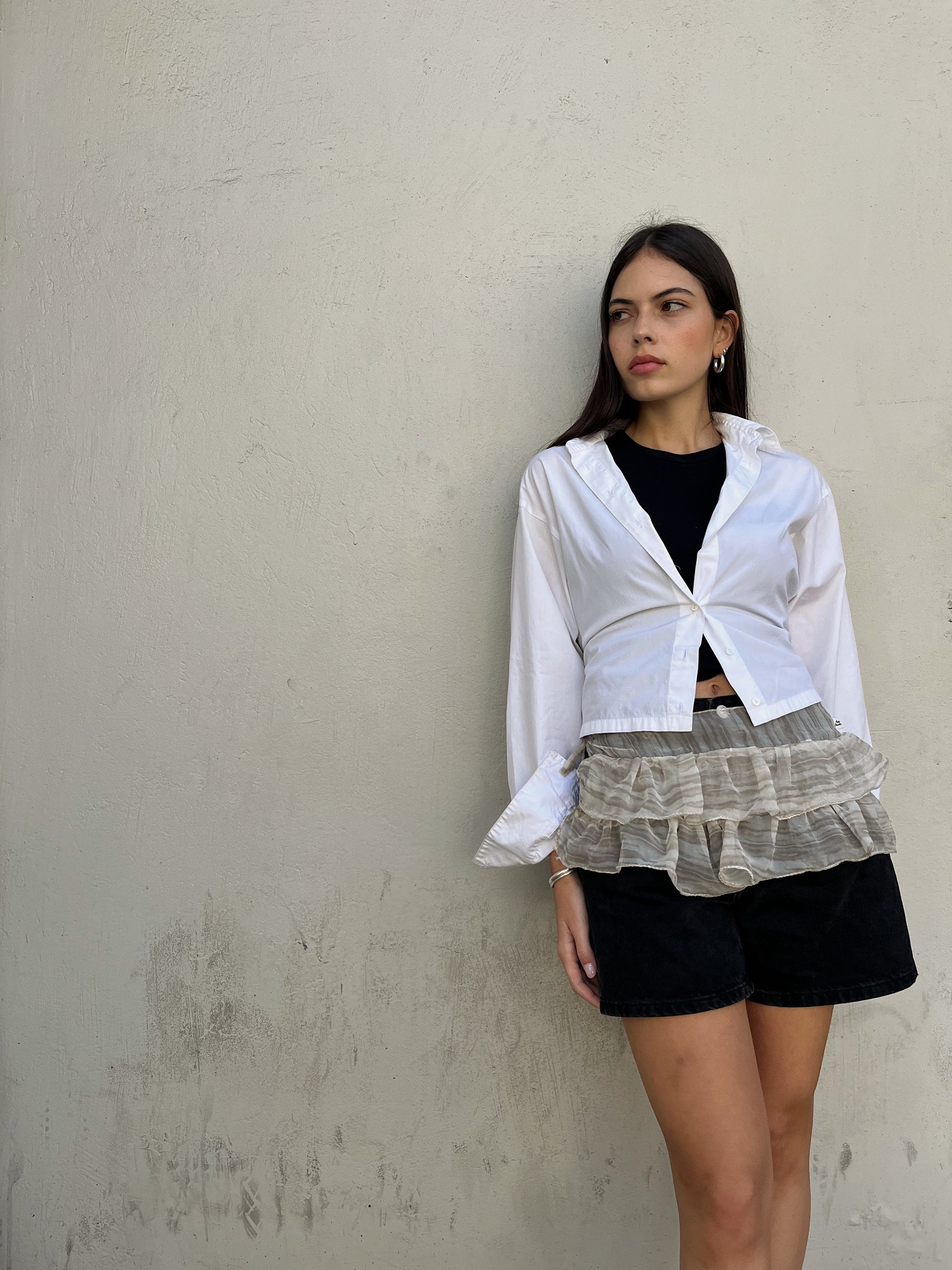 Sobre falda jaspeada