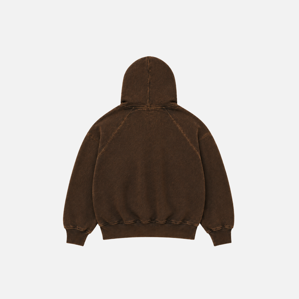 Hoodie Boxy Oversized 5 Estrellas Café Bolsillo Canguro