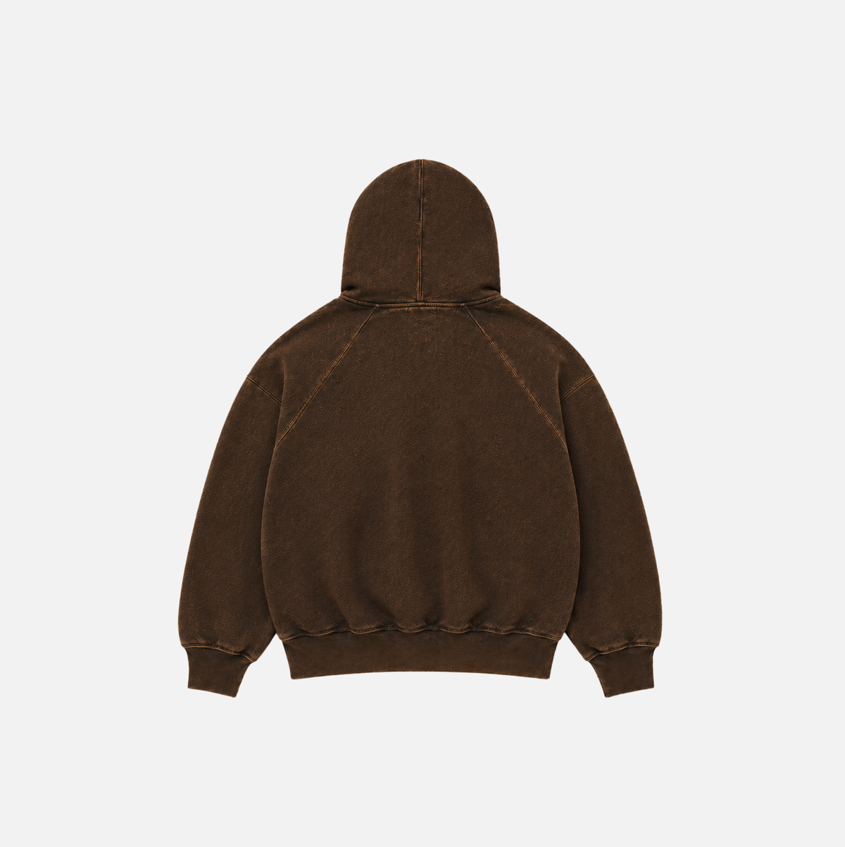 Hoodie Boxy Oversized 5 Estrellas Café Bolsillo Canguro