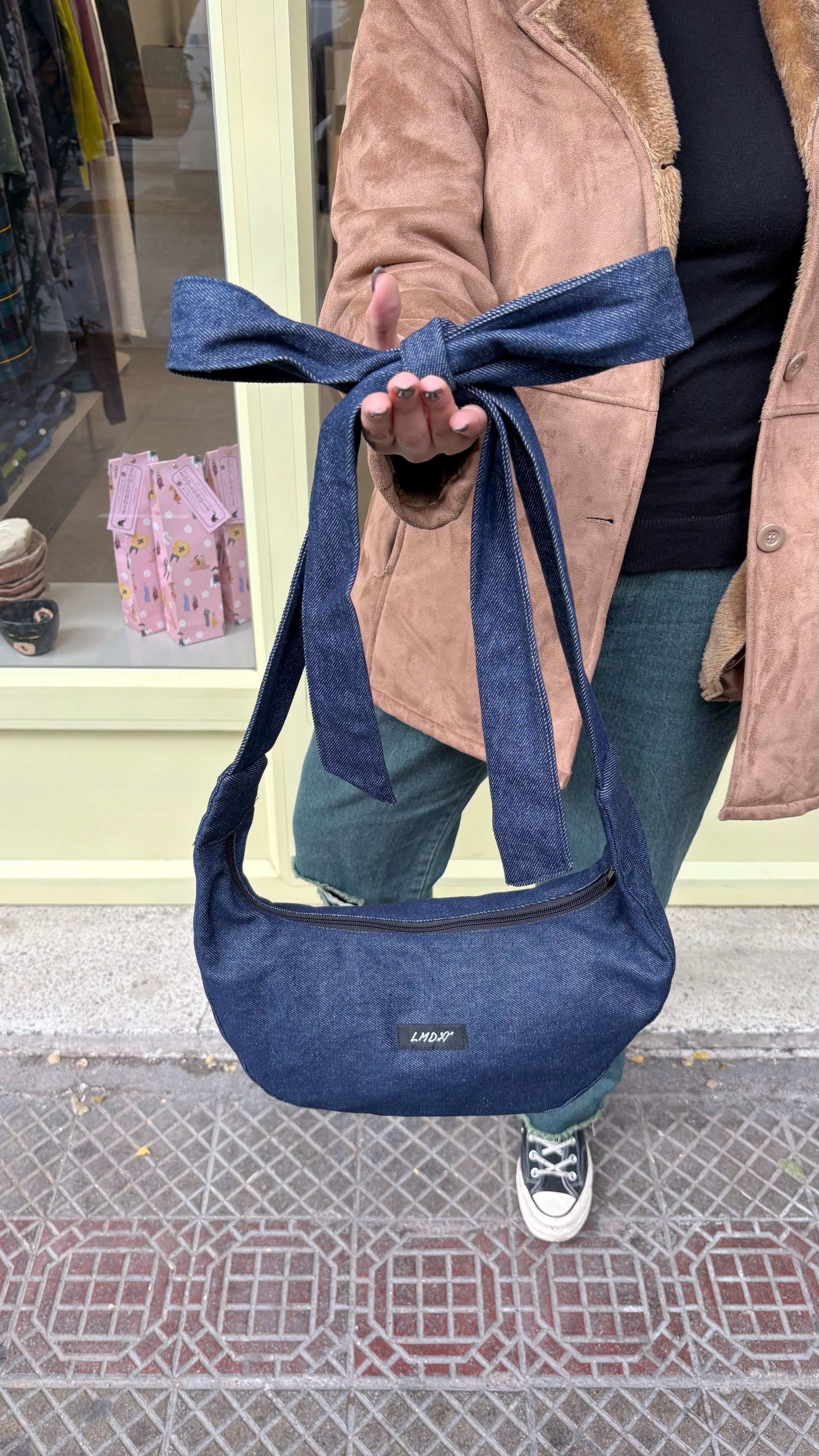 Bolso Ribbon Ajustable Denim Azul