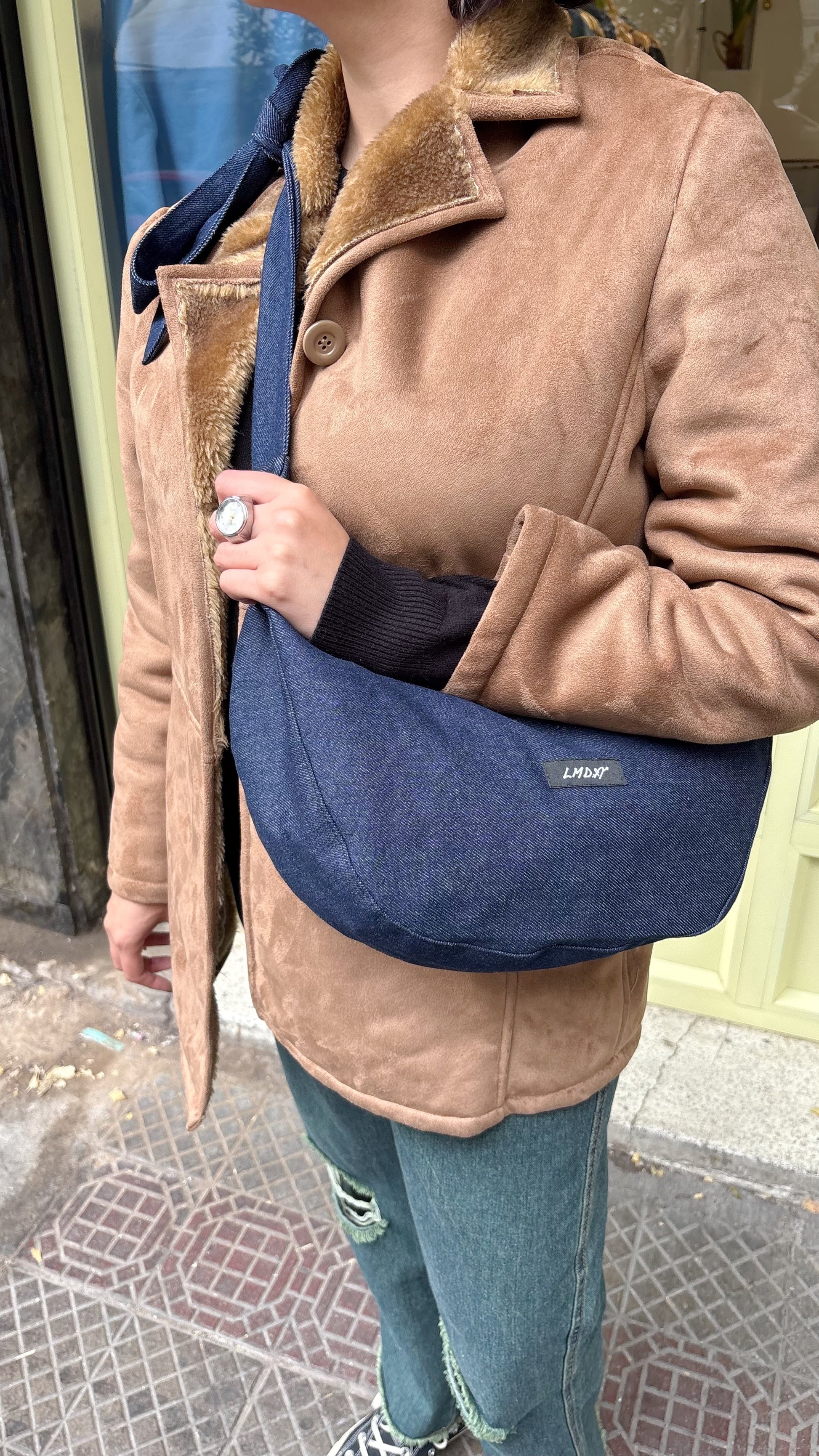 Bolso Ribbon Ajustable Denim Azul