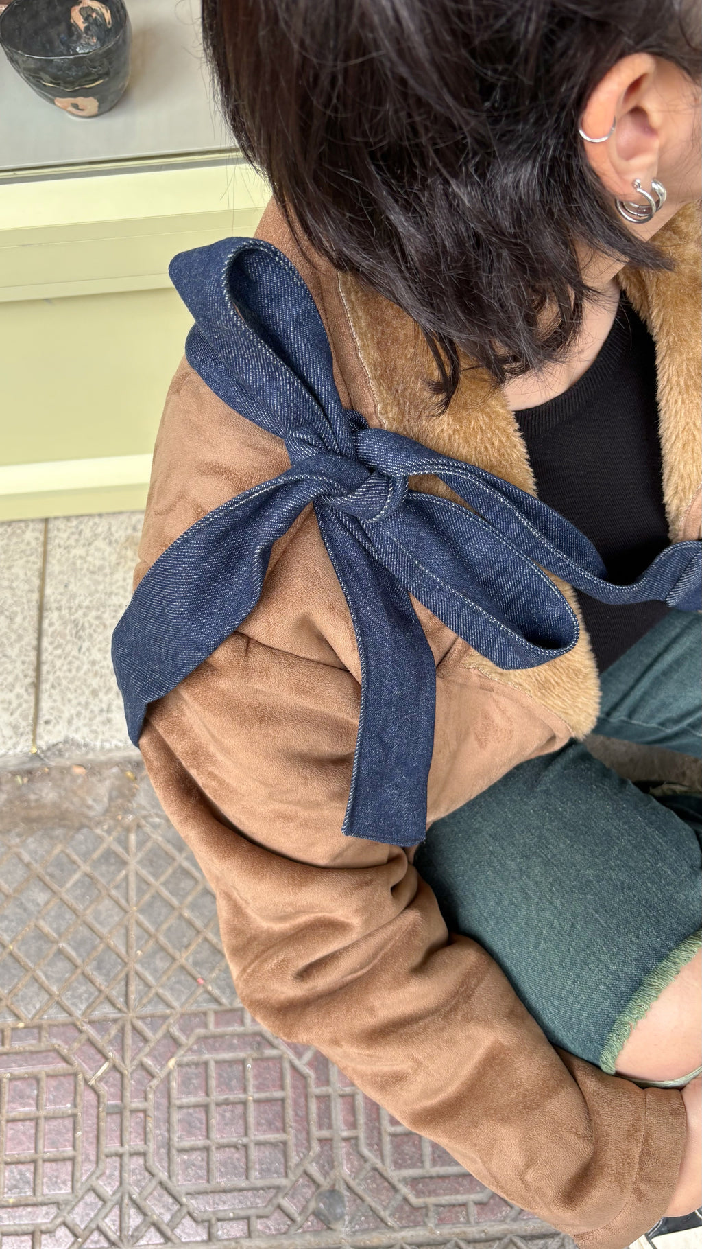 Bolso Ribbon Ajustable Denim Azul
