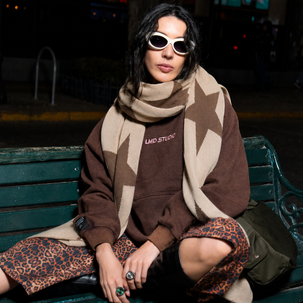 PRE ORDER: Maxi bufanda reversible Camel-Beige