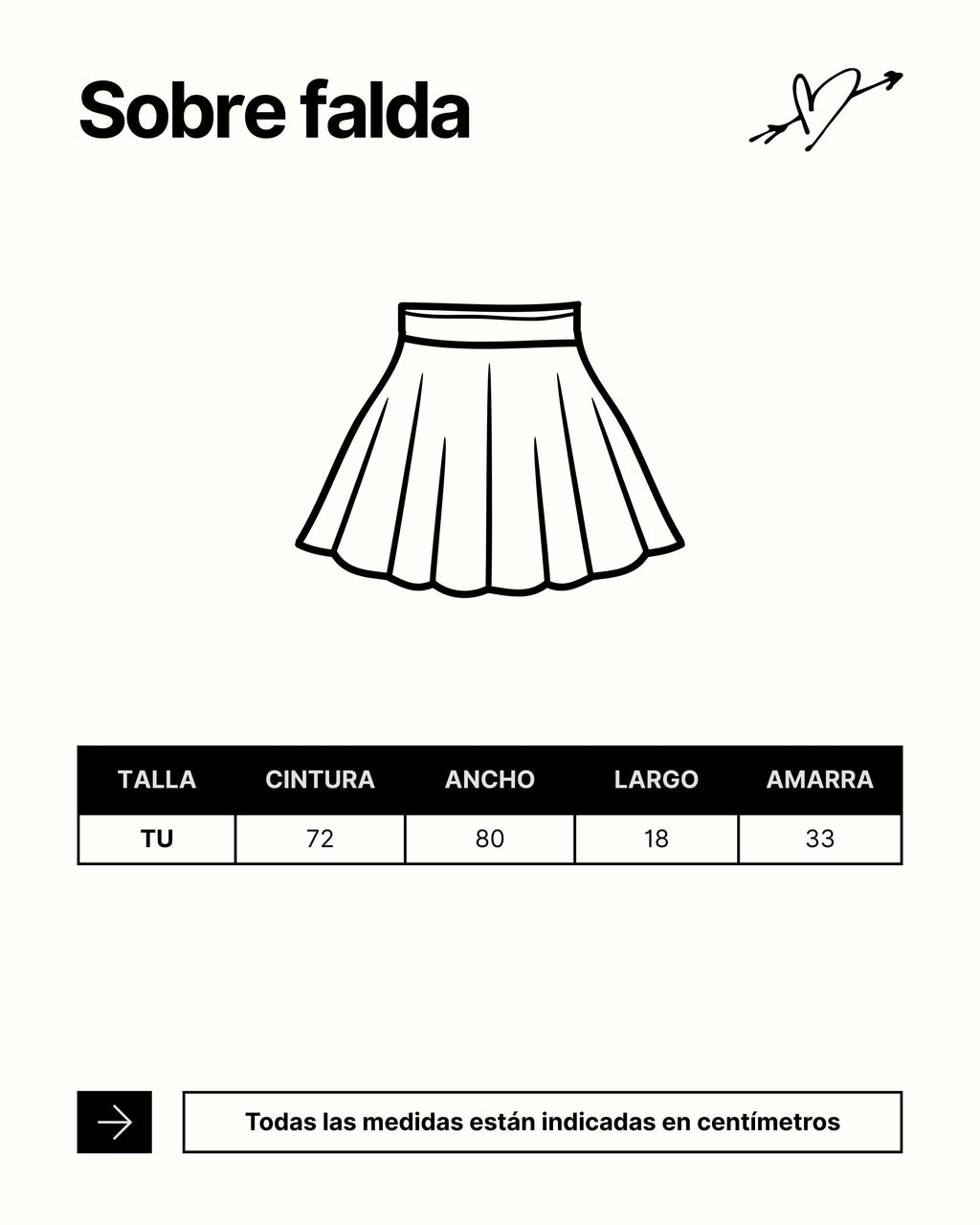 Sobre falda negra