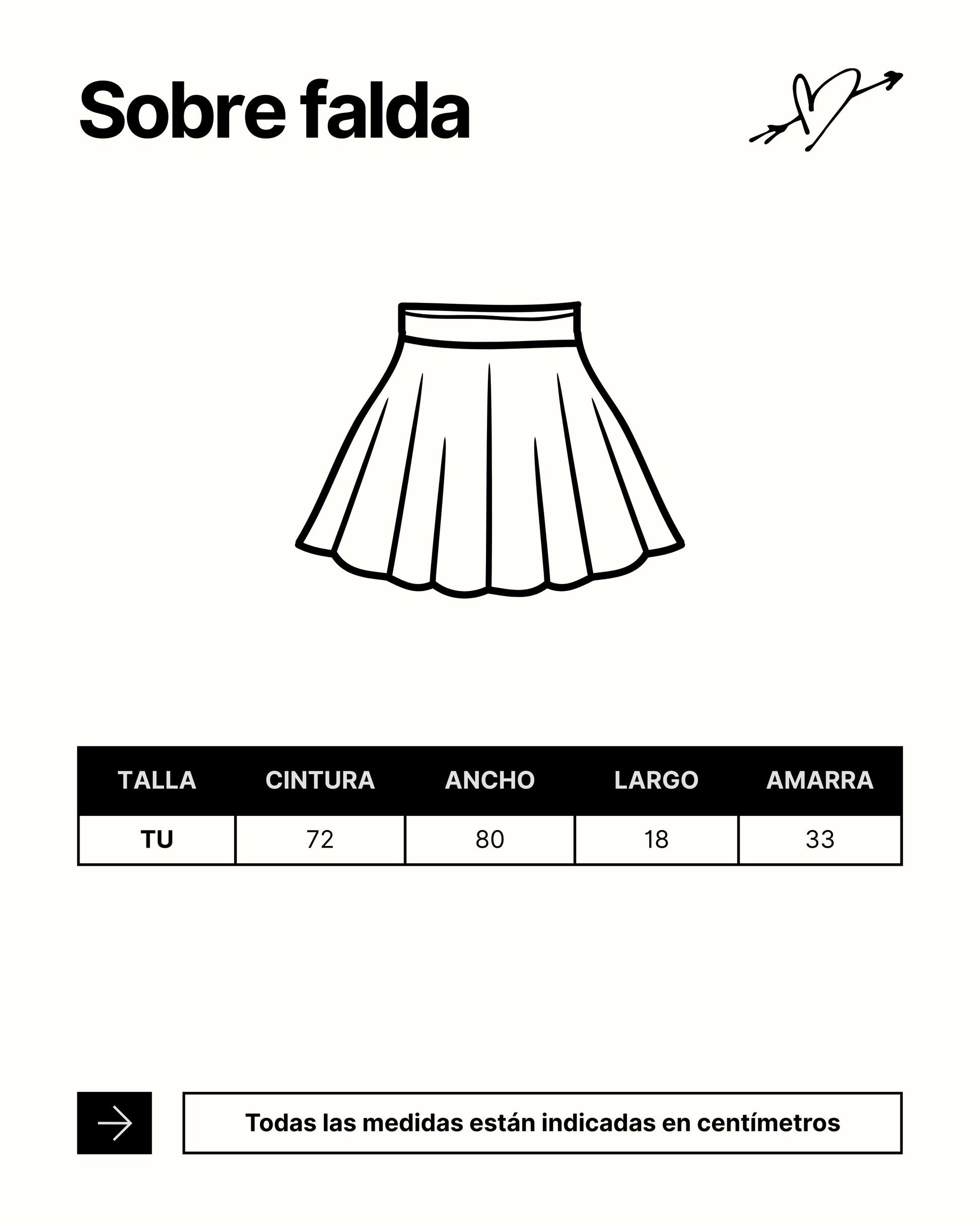 Sobre falda negra