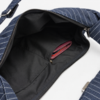 Bolso Hobo Denim Pinstripe