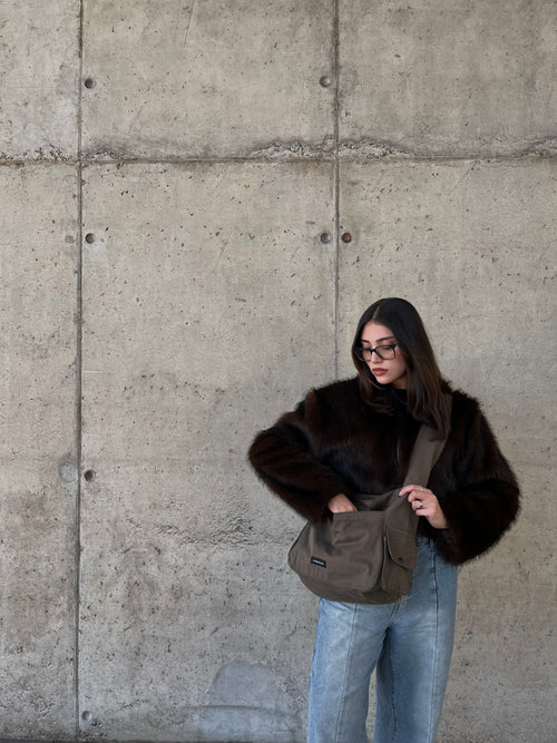 Crossbody cargo bag verde musgo