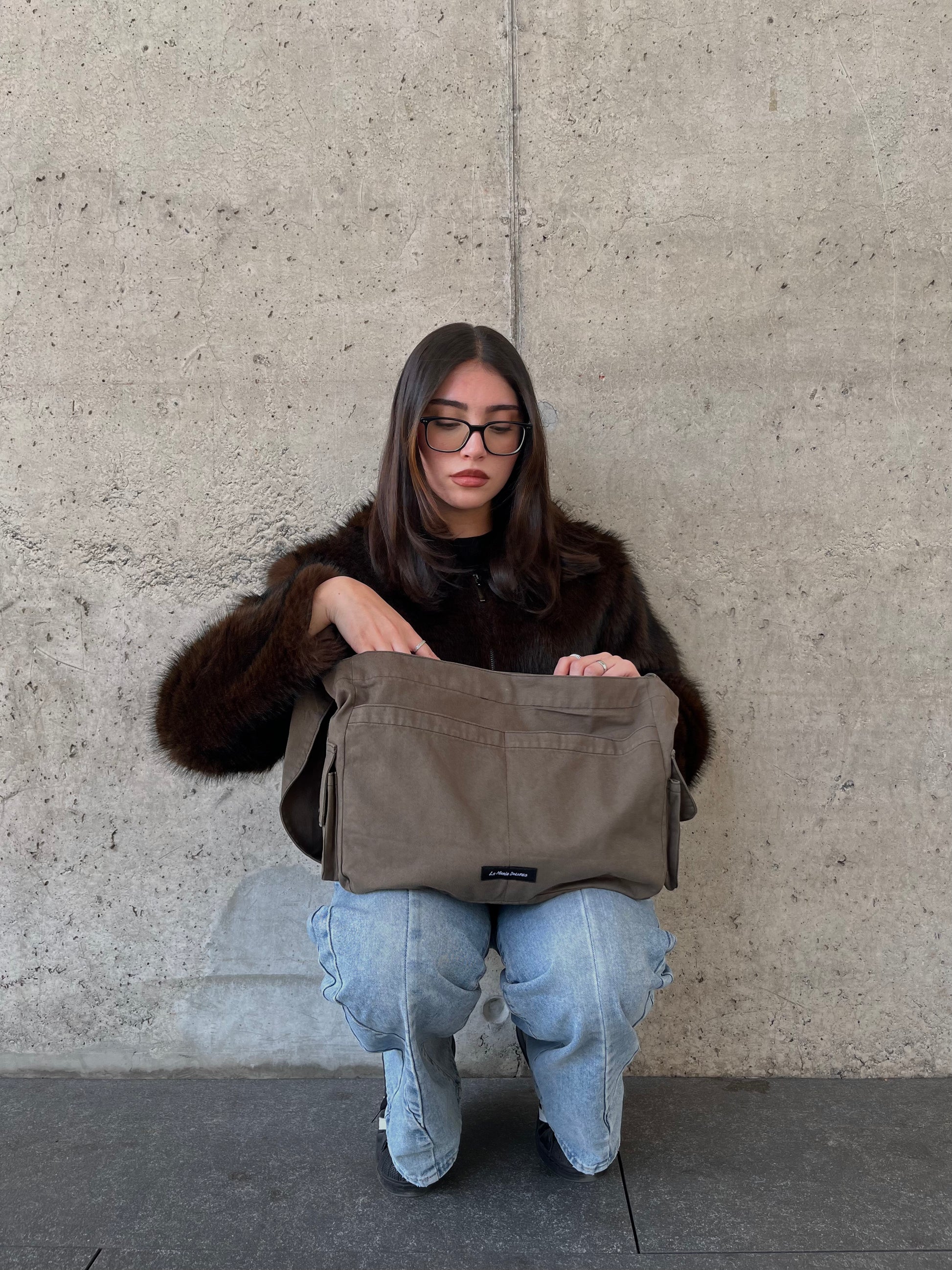 Crossbody cargo bag reciclado verde musgo