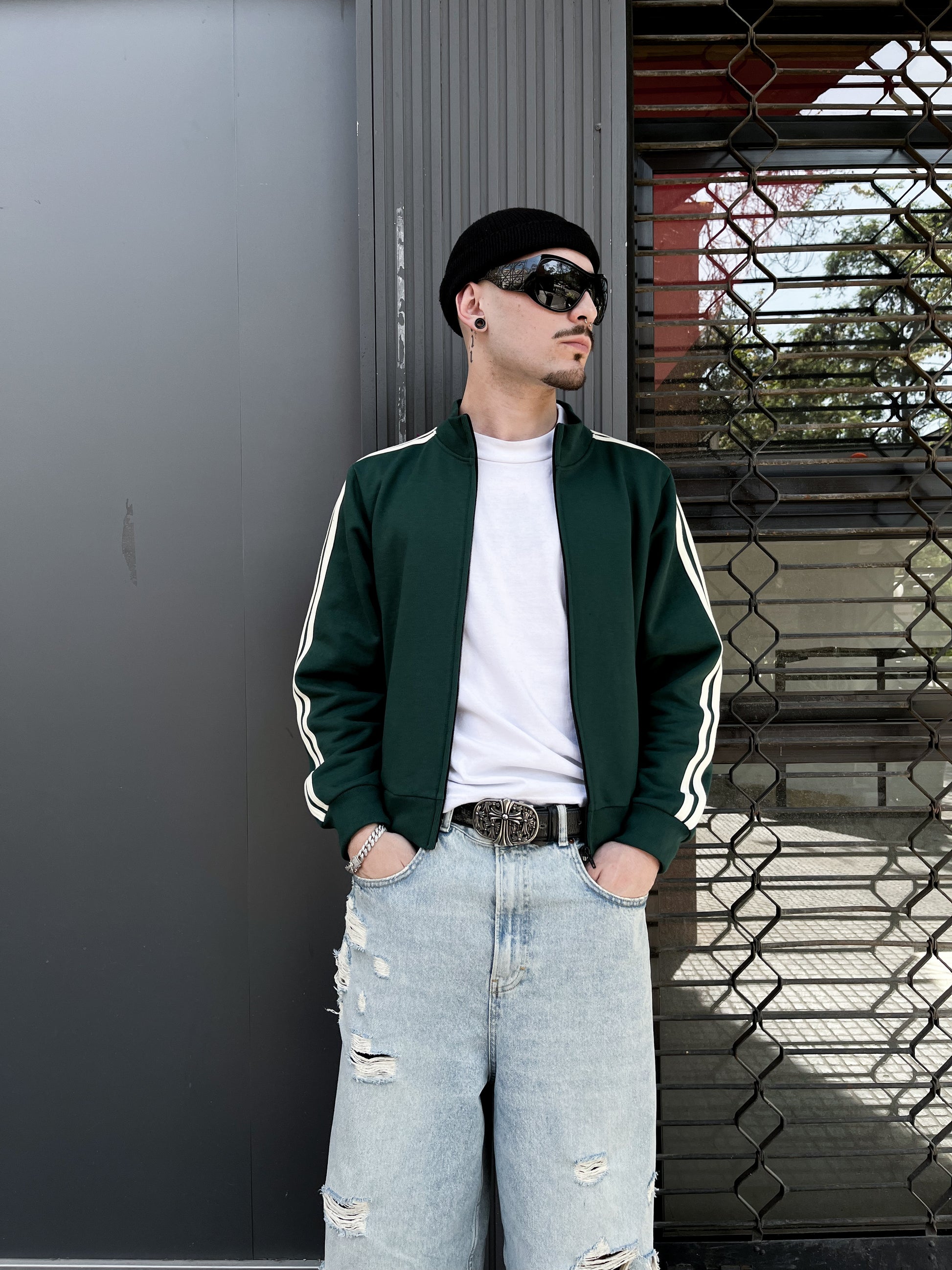 Poleron stripes verde