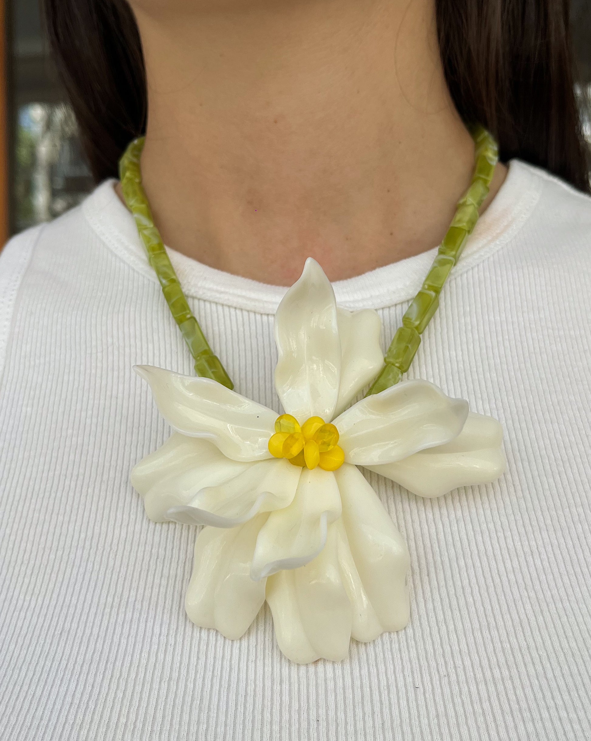 Collar Maxi Flor acrílica