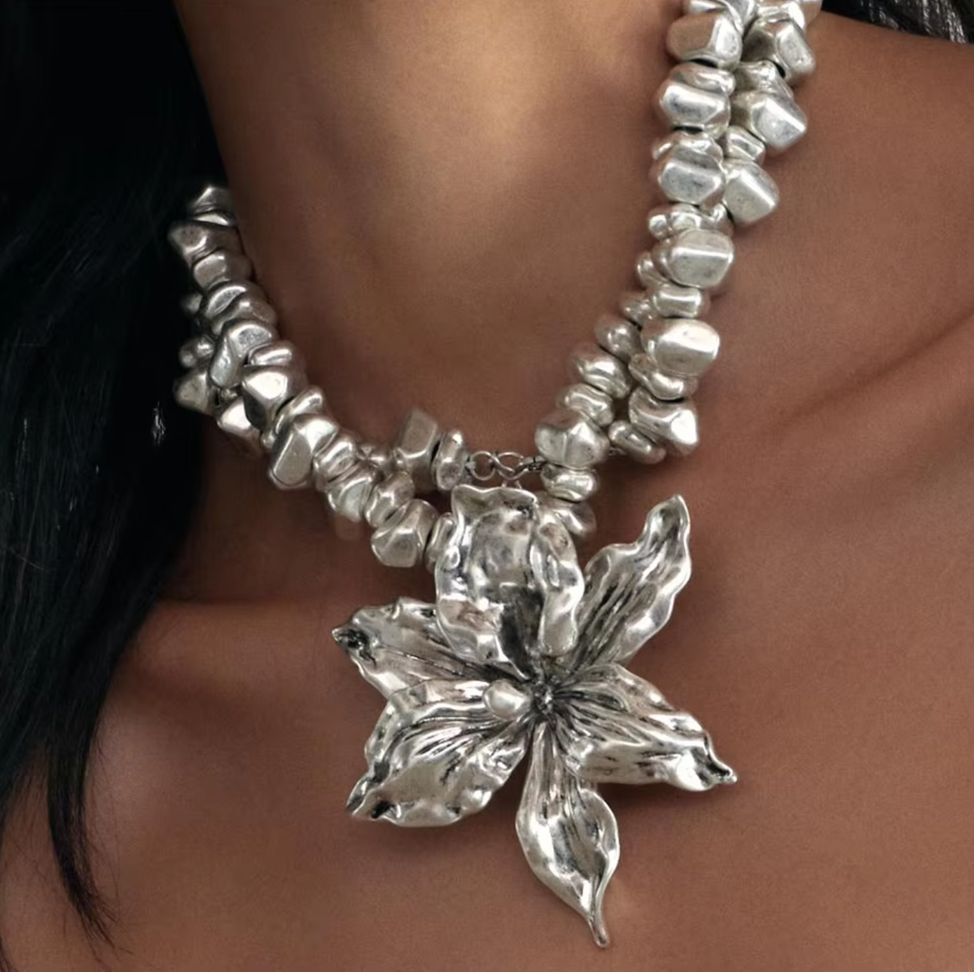 Collar largo Maxi Flor
