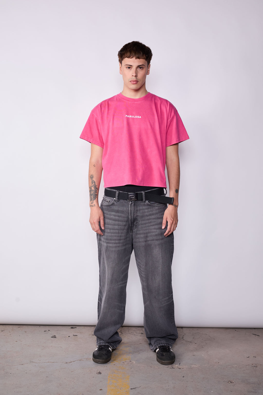 Polera Boxy Fit Rosada Fabulosa Acid Wash