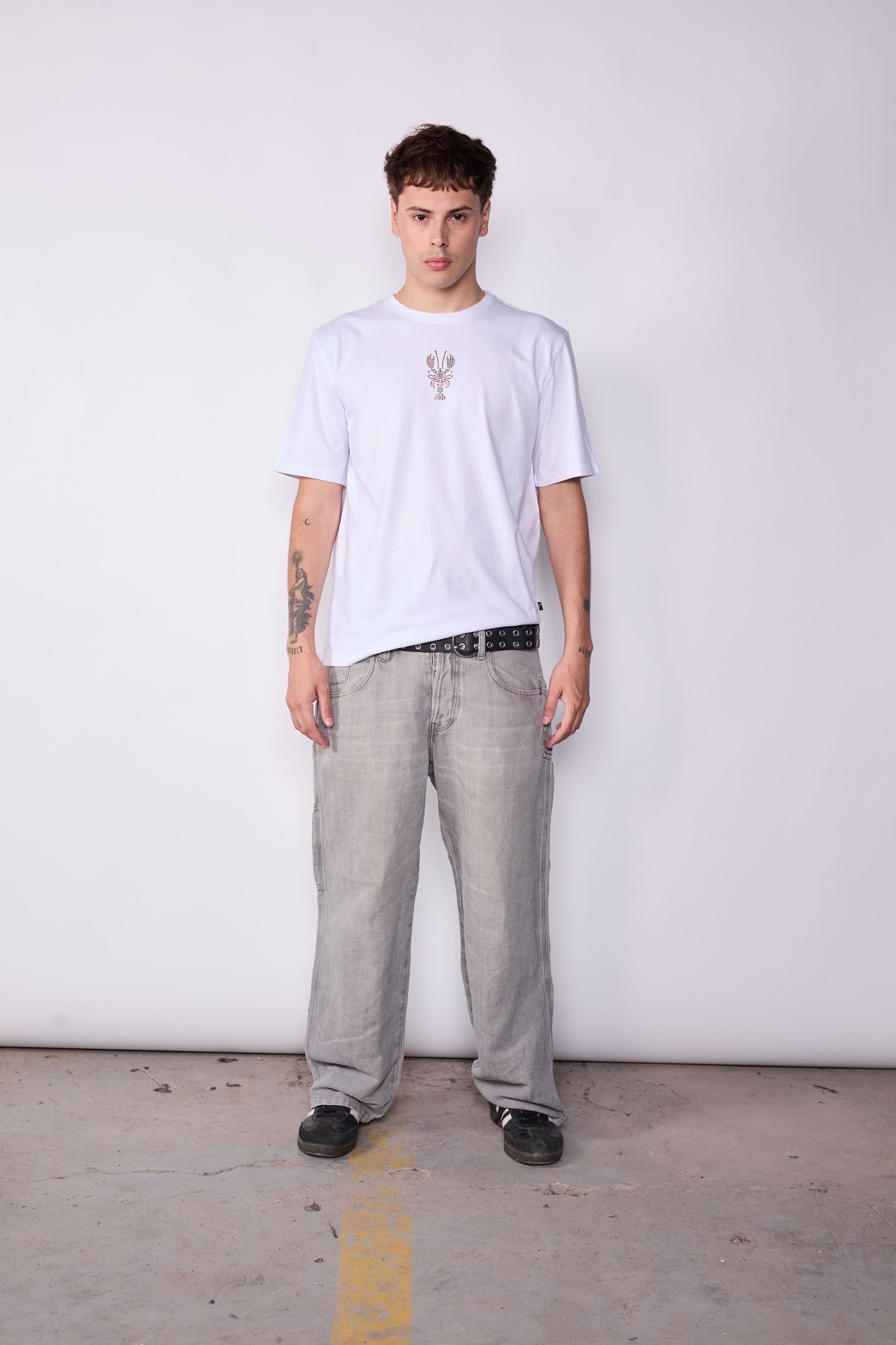 Polera Slim Fit Blanca Langosta