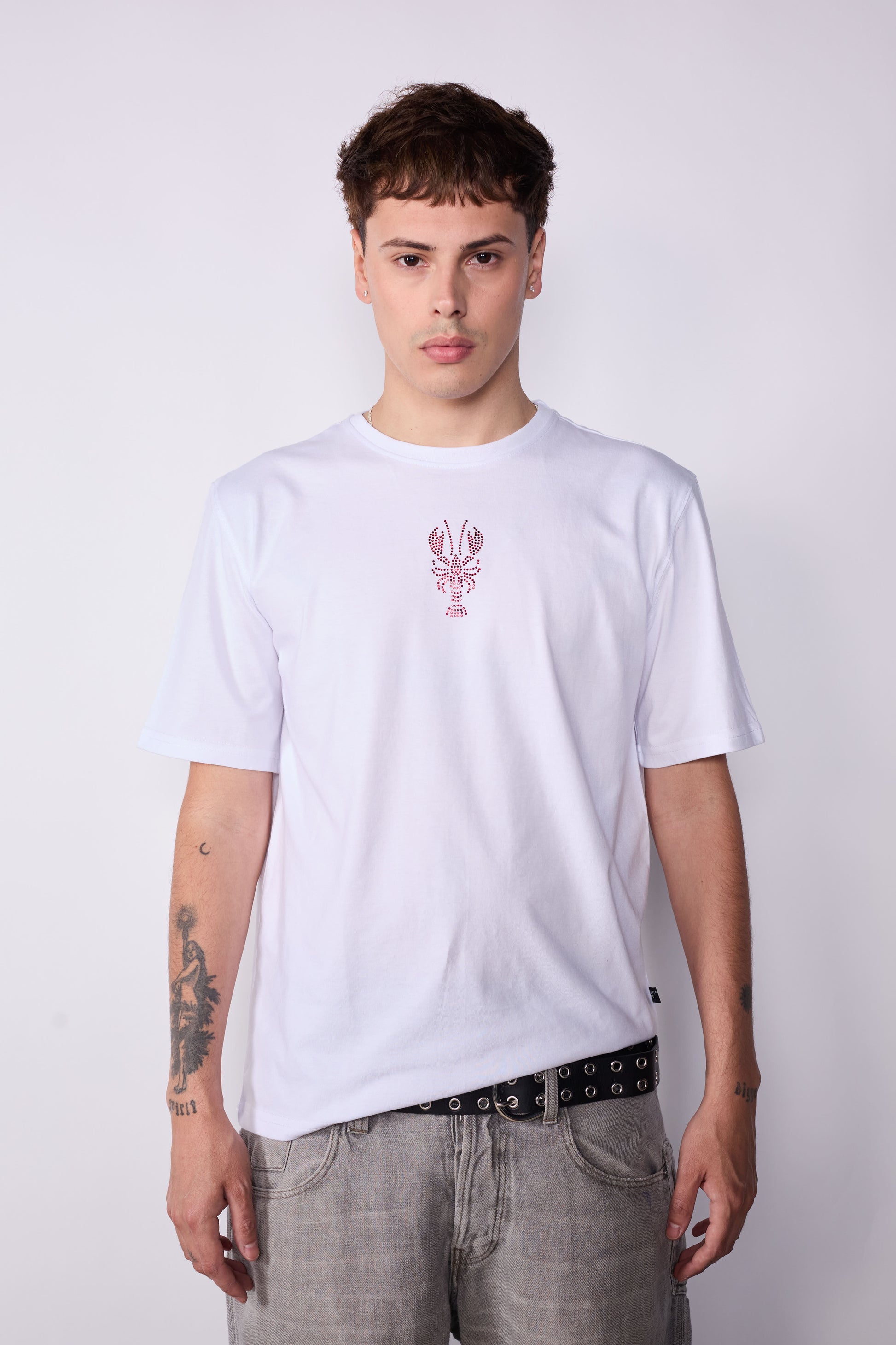 Polera Slim Fit Blanca Langosta