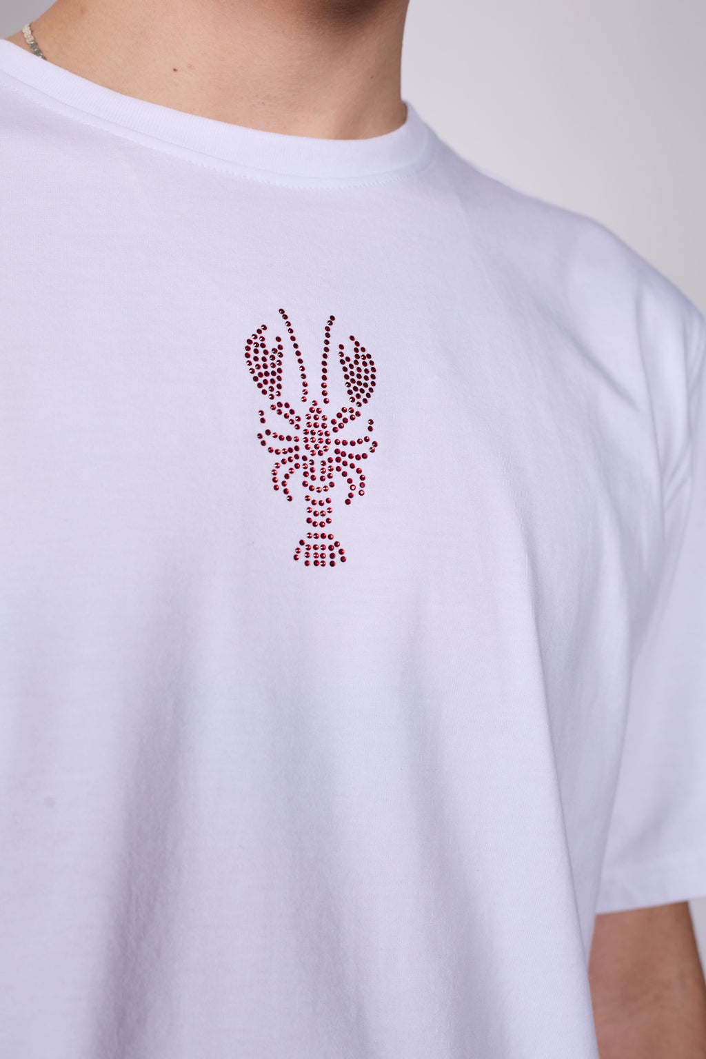 Polera Slim Fit Blanca Langosta