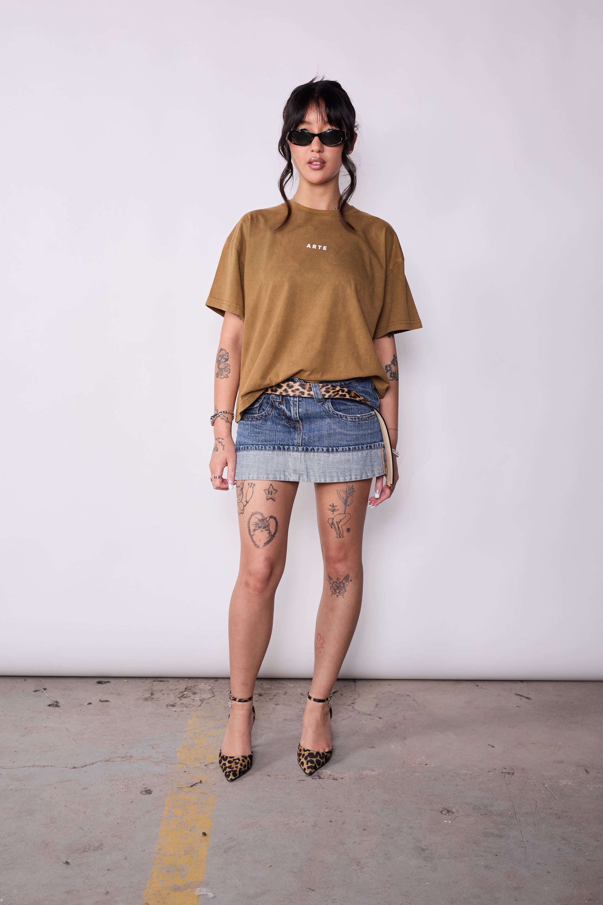 Polera Boxy Fit Verde Arte Acid Wash