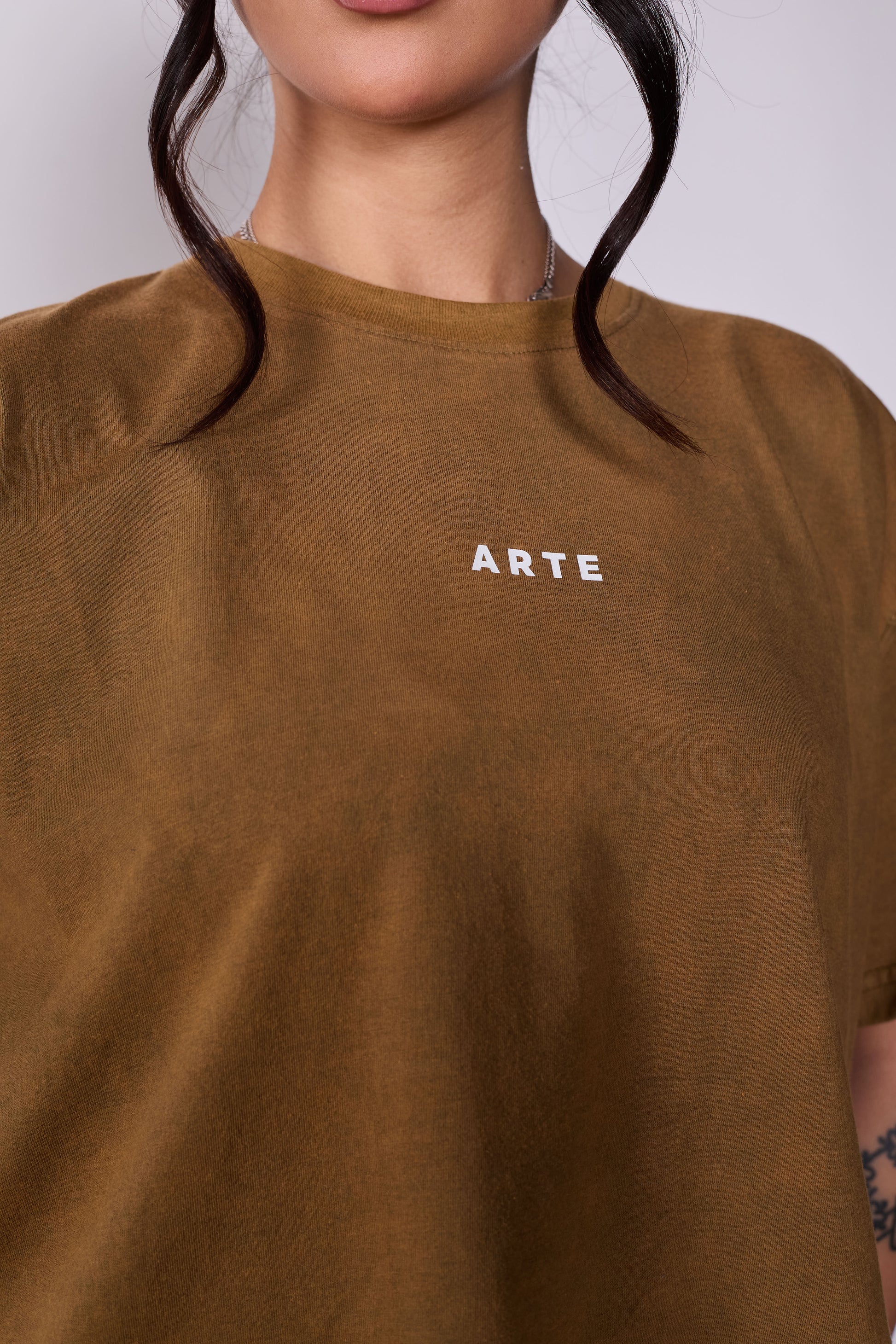 Polera Boxy Fit Verde Arte Acid Wash