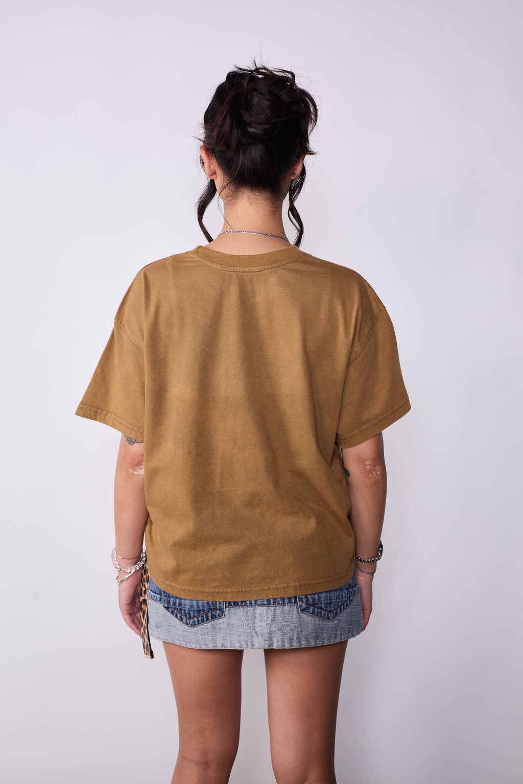 Polera Boxy Fit Verde Arte Acid Wash