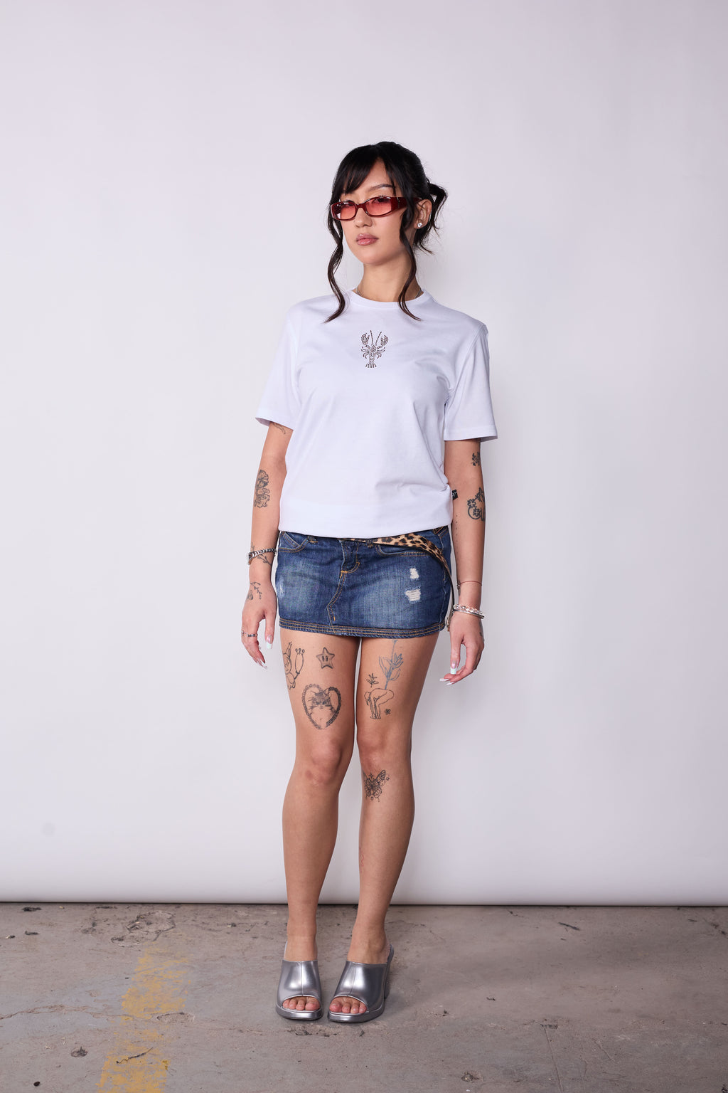 Polera Slim Fit Blanca Langosta