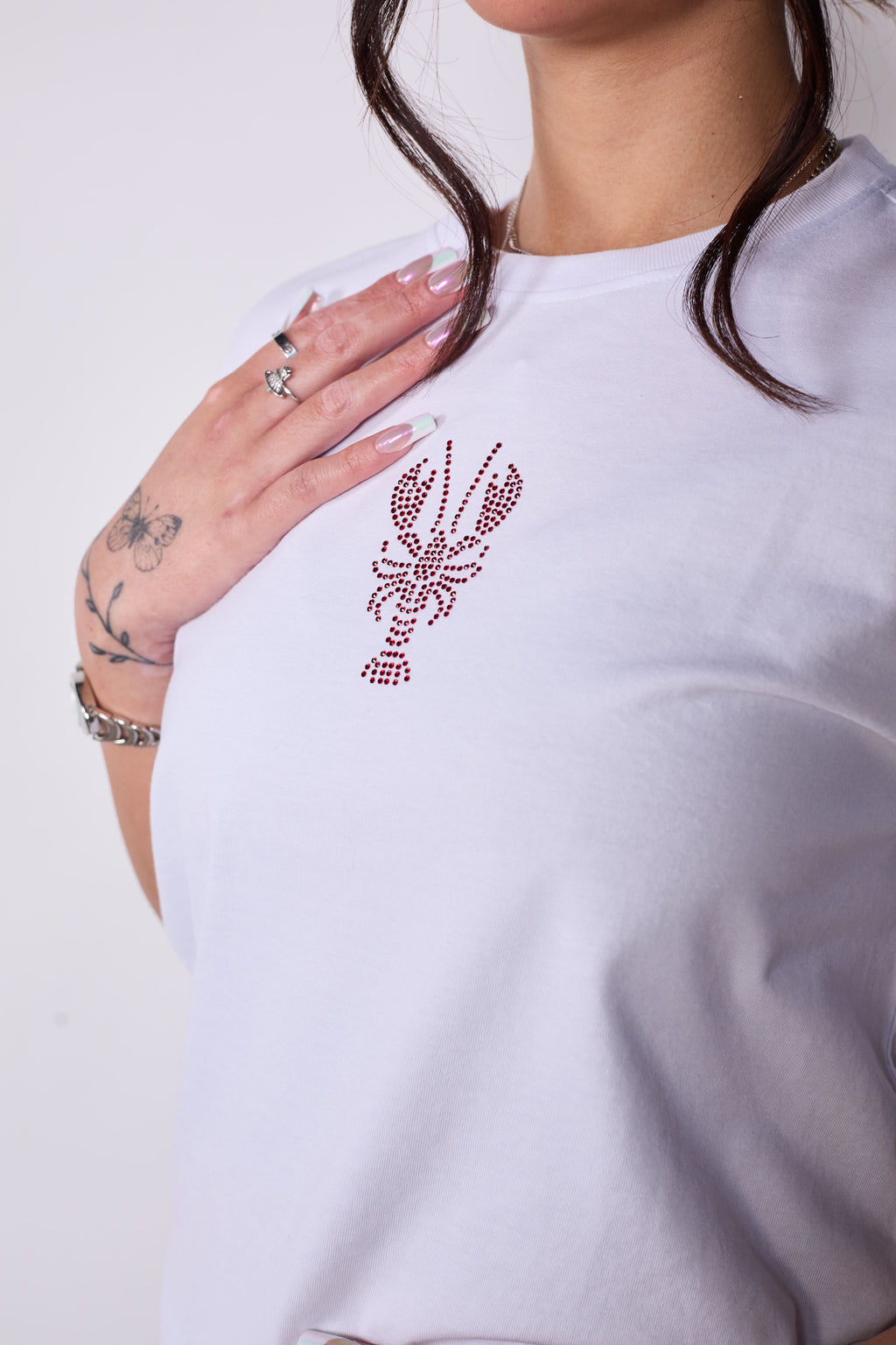 Polera Slim Fit Blanca Langosta