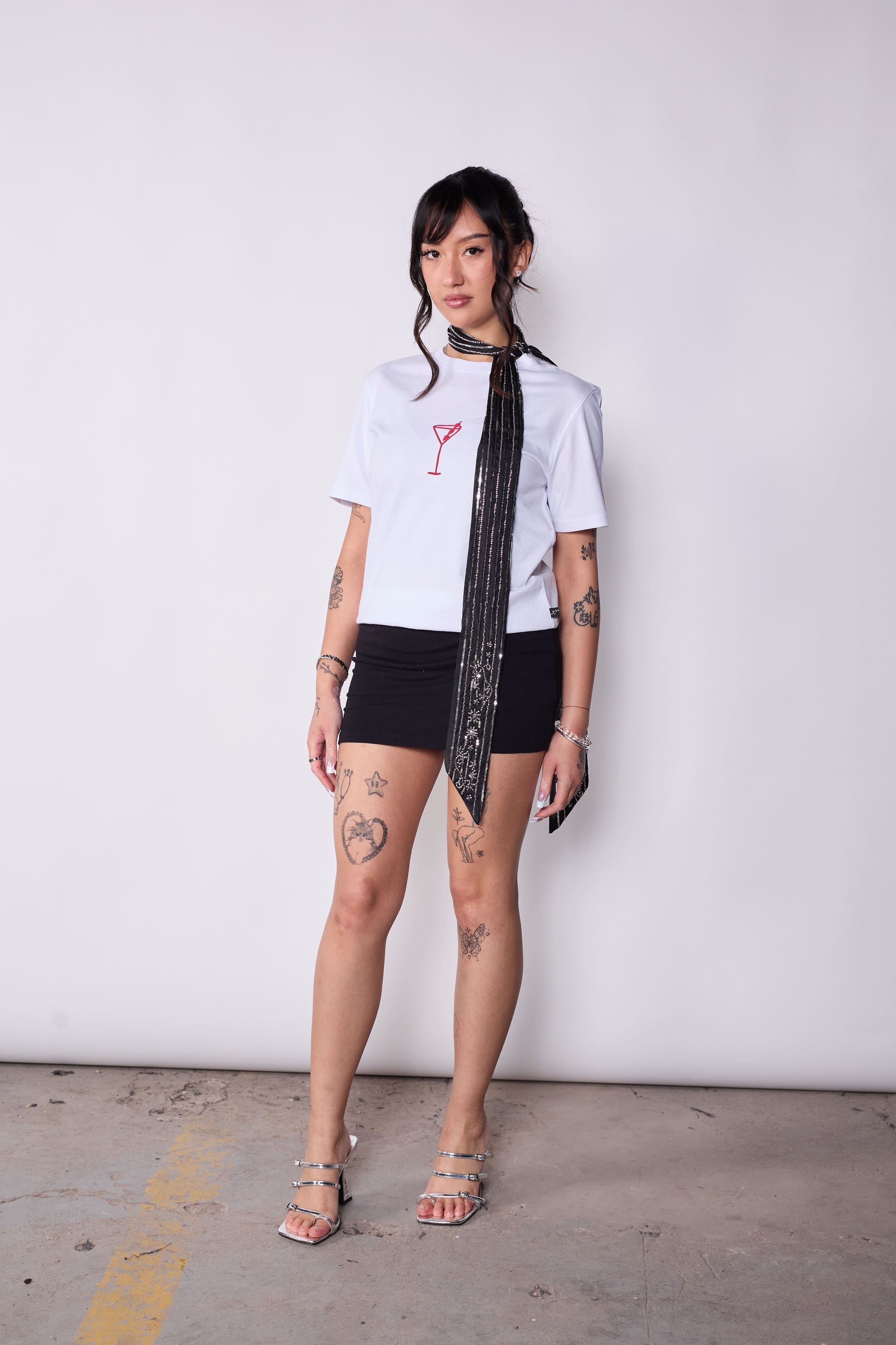 Polera Slim Blanca Fit Martini