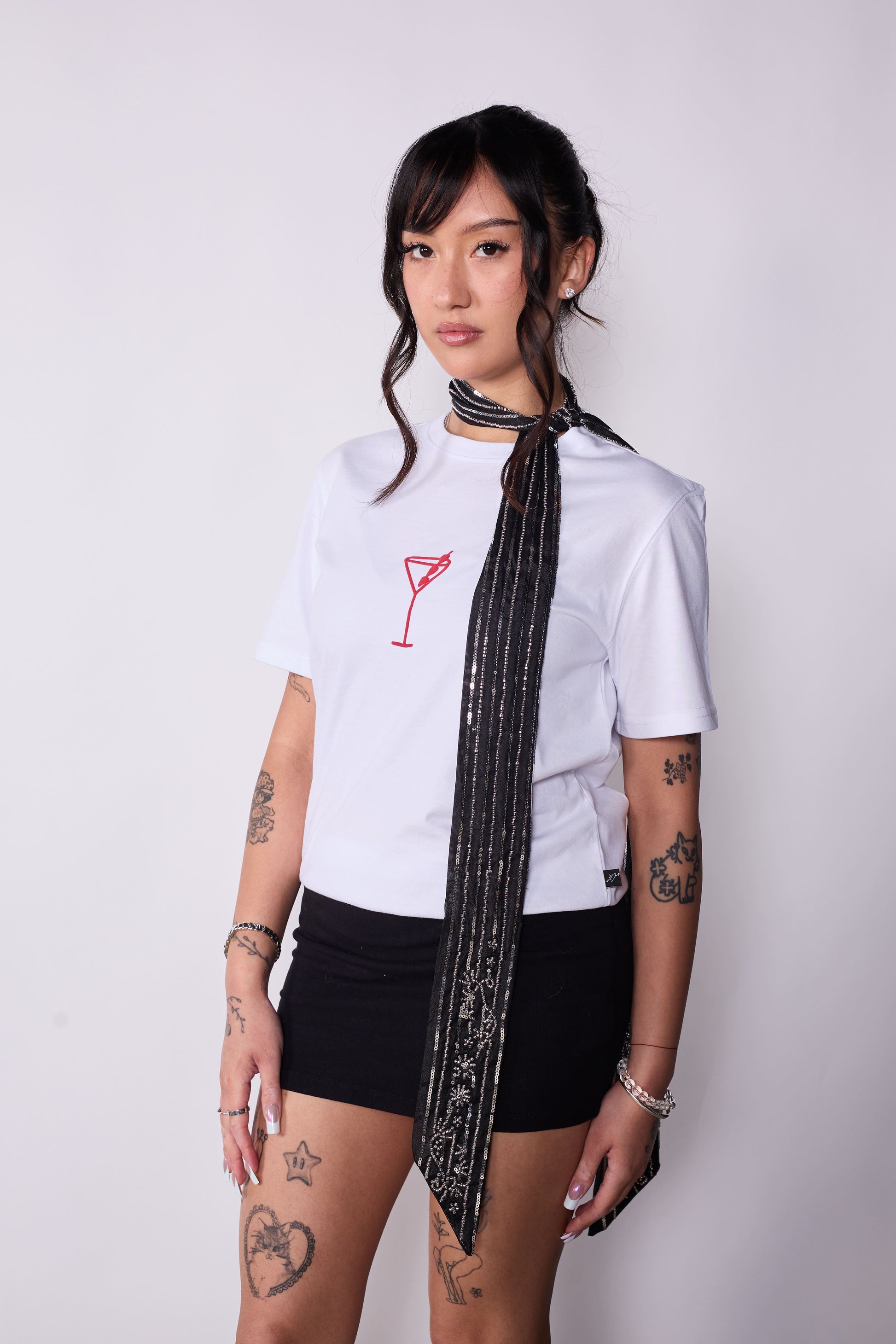 Polera Slim Blanca Fit Martini