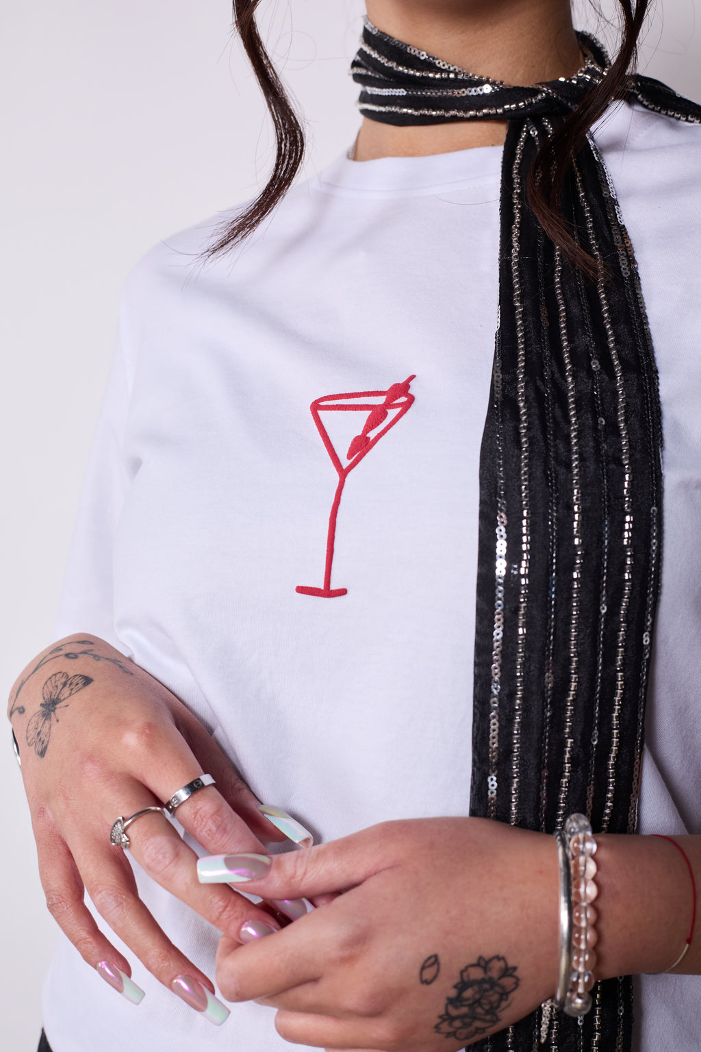 Polera Slim Blanca Fit Martini