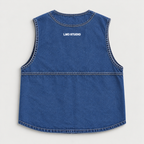 LMD STUDIO BLUE DENIM UTILITY VEST