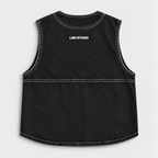 LMD STUDIO BLACK DENIM UTILITY VEST