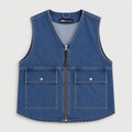LMD STUDIO BLUE DENIM UTILITY VEST