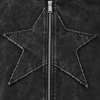 STAR ZIP HOODIE GRIS OSCURO ★