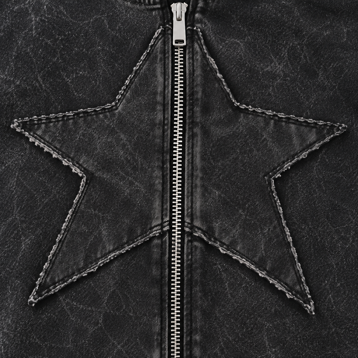 STAR ZIP HOODIE GRIS OSCURO ★