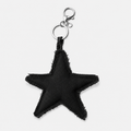 Llavero estrella tela  Gabardina Negro reciclado